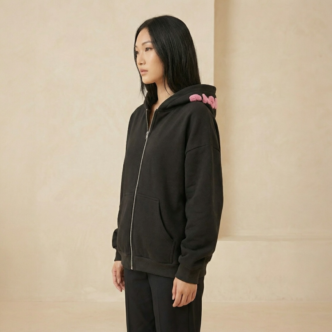 "Daddy's Girl" Embroidery Zipper Hoodie