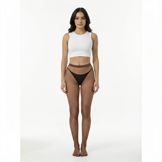 Mocha Mini Diamond Fishnets