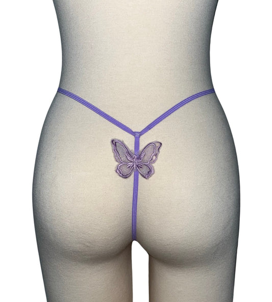 Ready to Play: Mauve Butterfly Thong